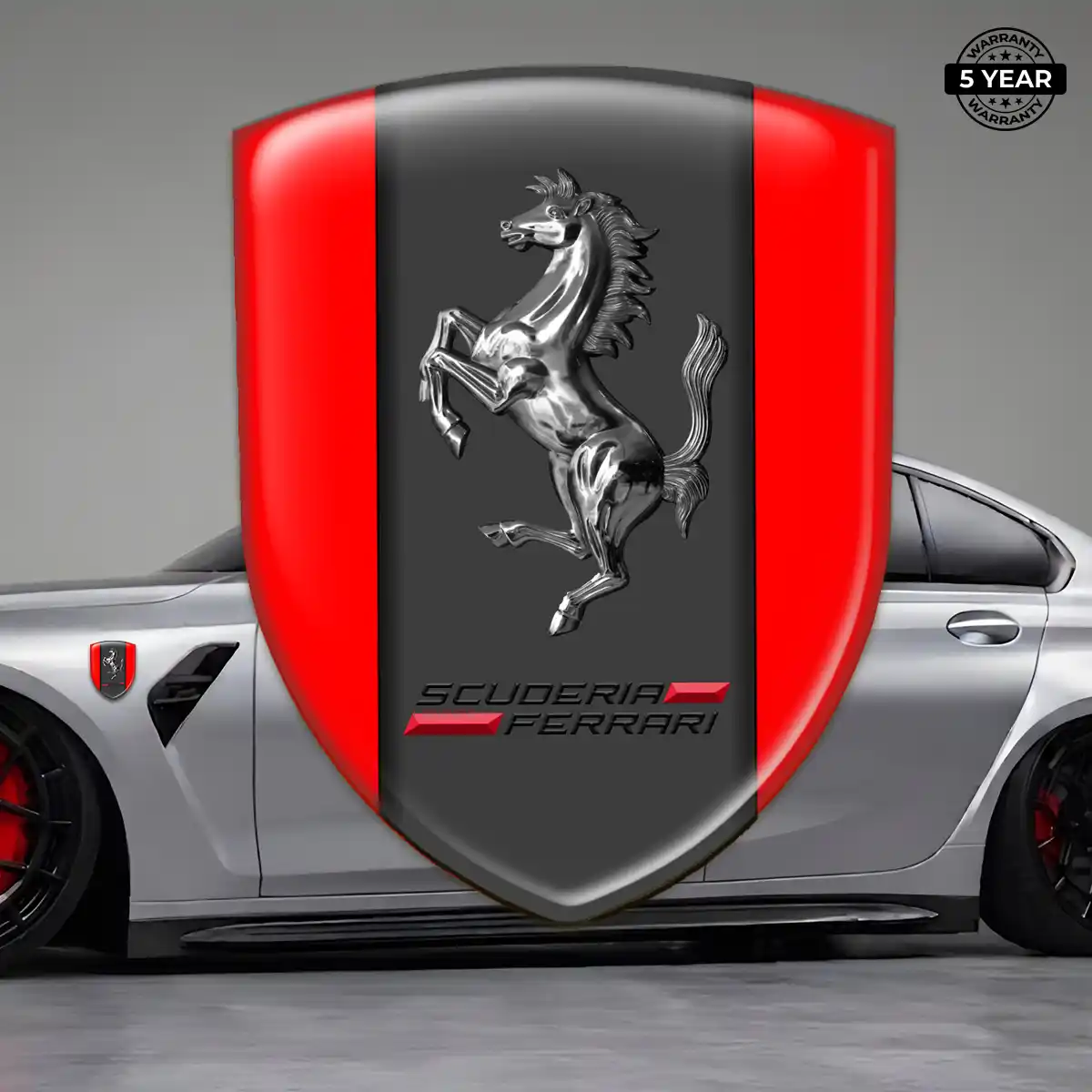 Ferrari Emblem Badge Logo Refined Design