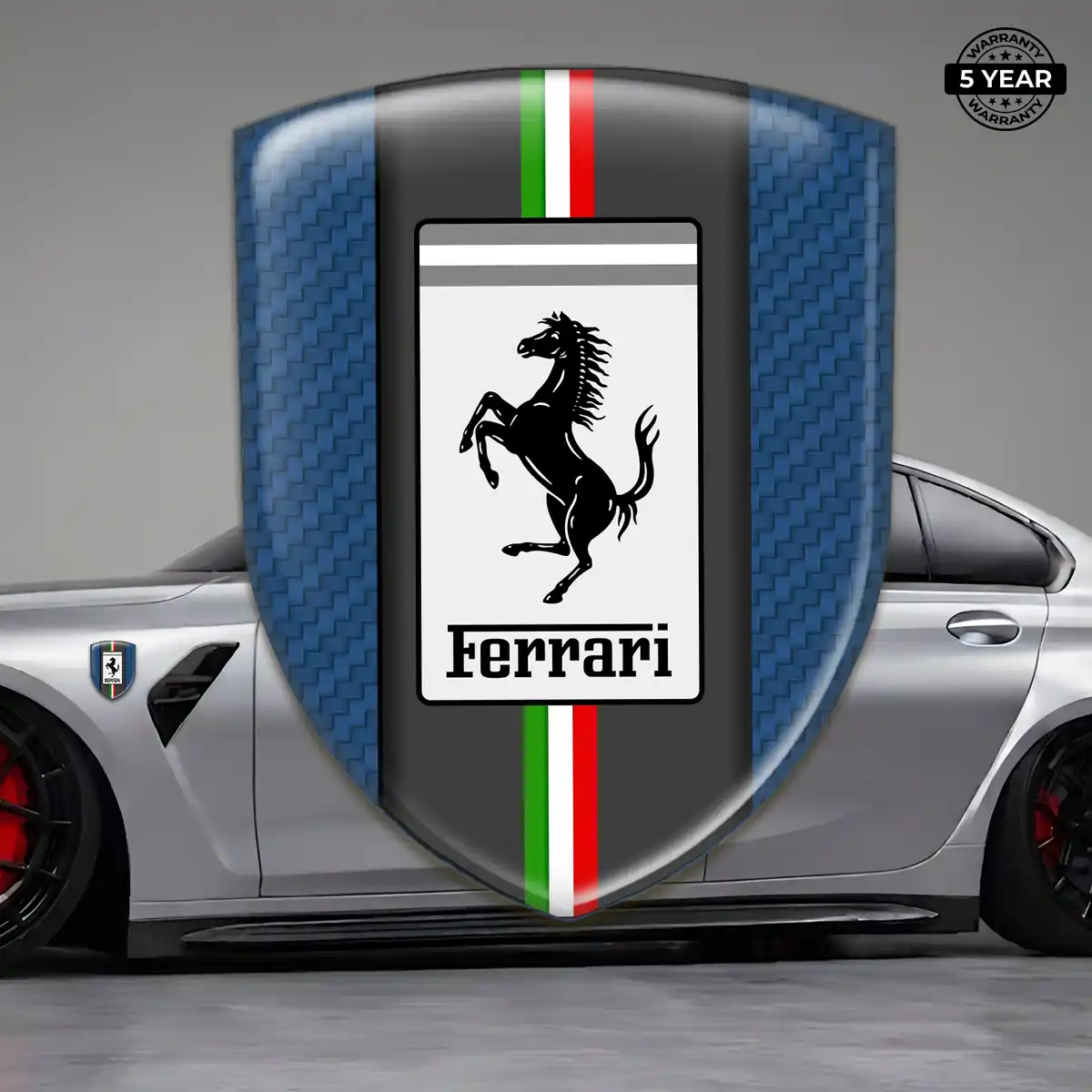 Ferrari Emblem Badge Logo Sleek Style