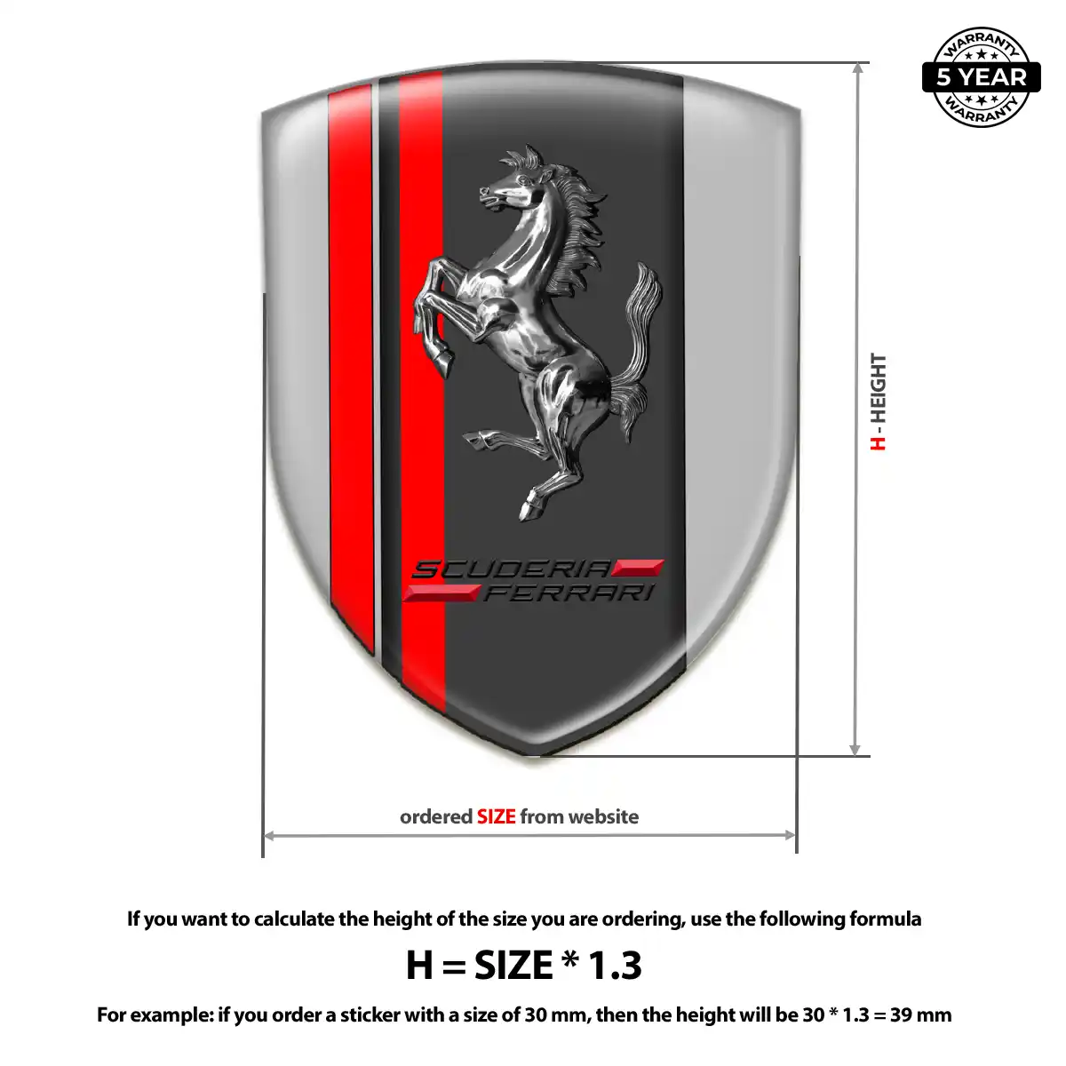 Ferrari Emblem Badge Refined Design