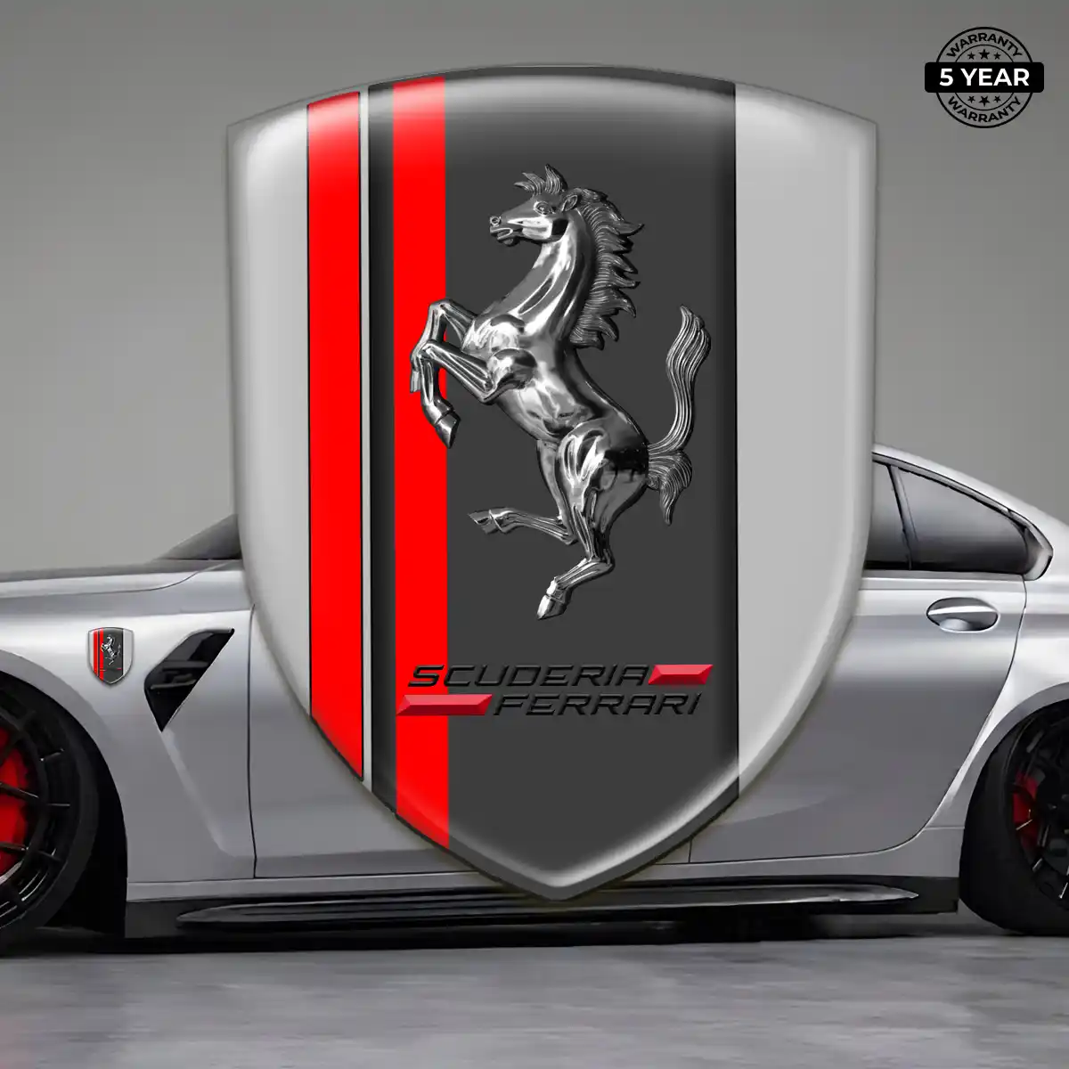 Ferrari Emblem Badge Refined Design