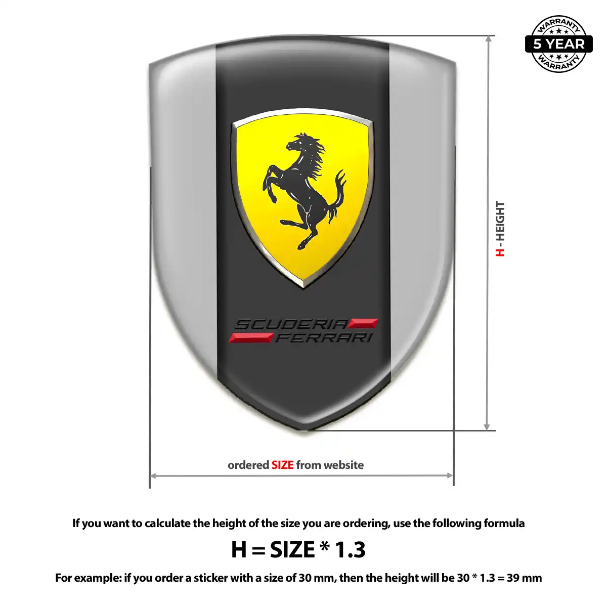 Ferrari Emblem Badge Sleek Style