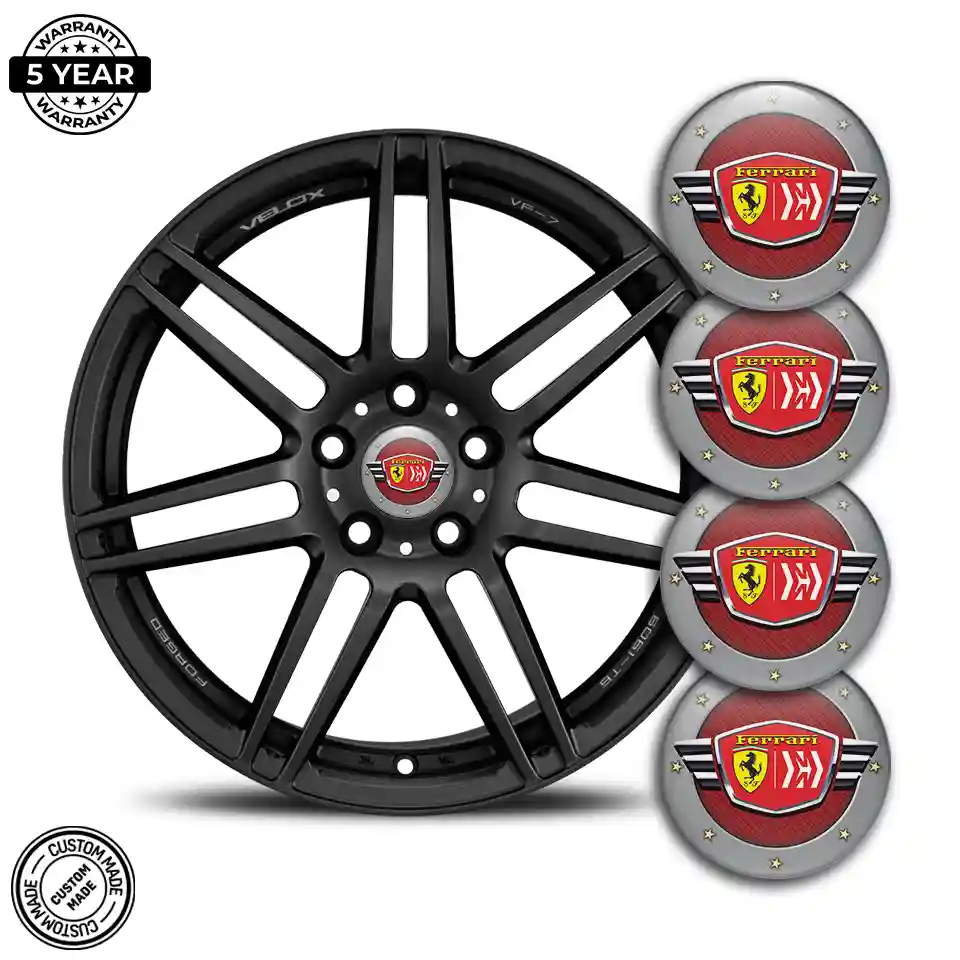 Ferrari Emblem Center Hub Cap Self-Adhesive High Quality