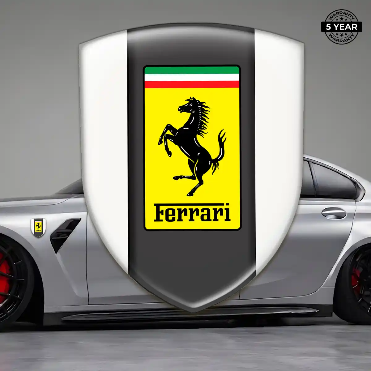 Ferrari Emblem Domed Badge Elite Finish