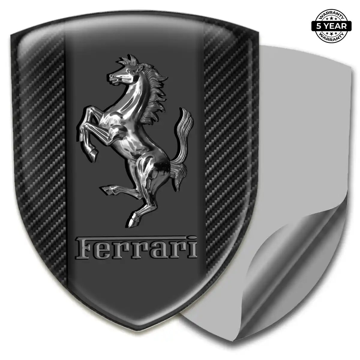 Ferrari Emblem Domed Badge Refined Design
