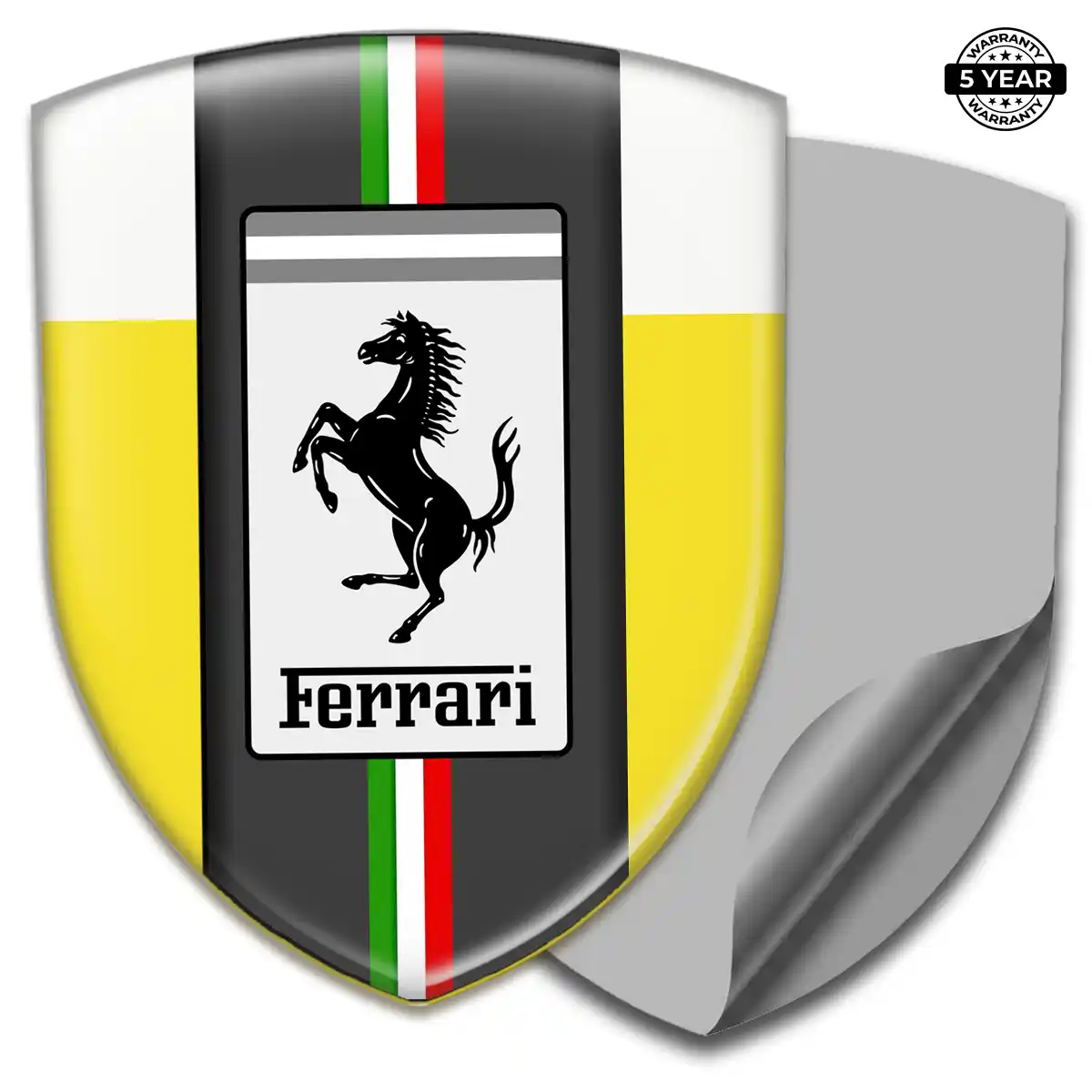Ferrari Emblem Domed Badge Sleek Style