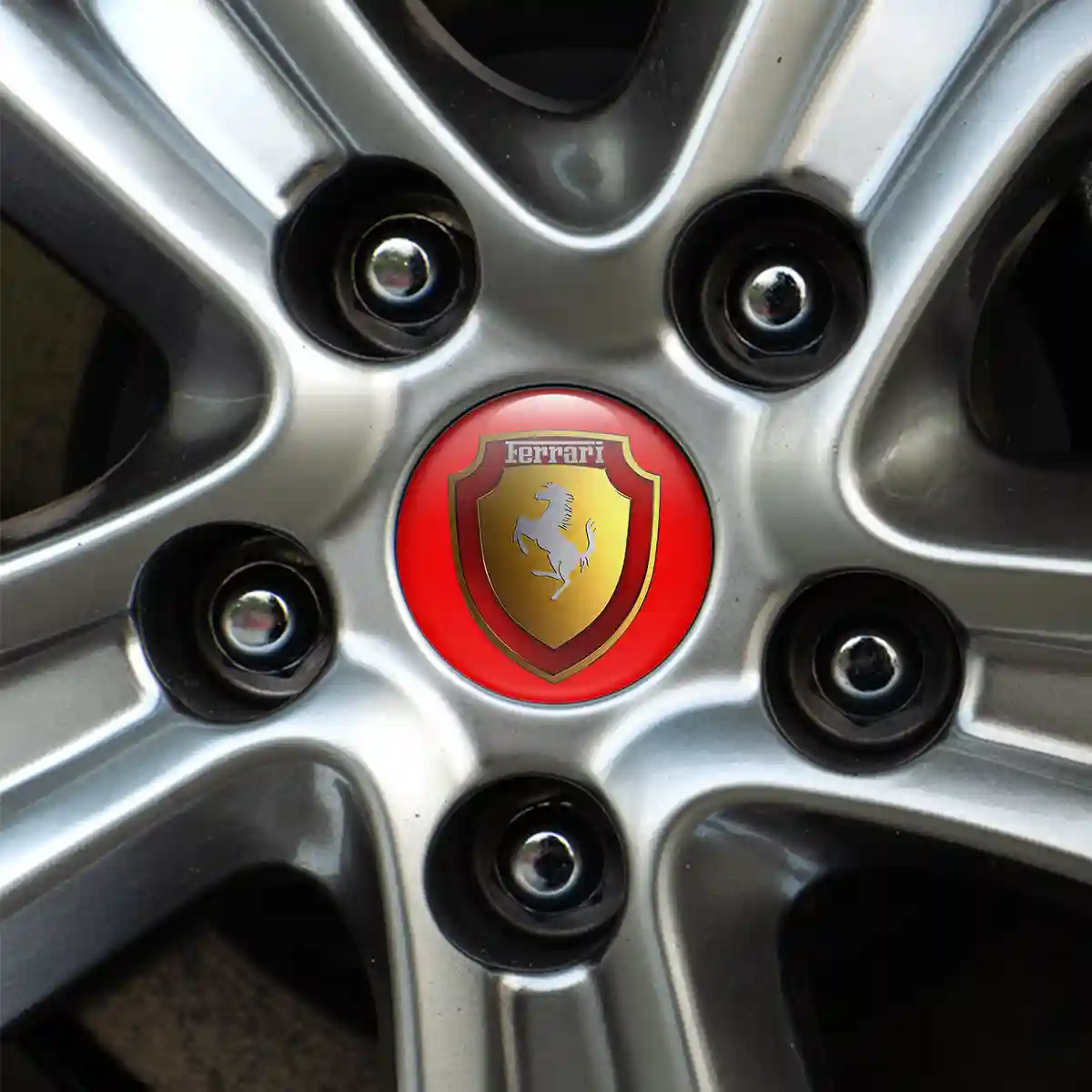 Ferrari Emblem Epoxy Self-Adhesive Stylish Design