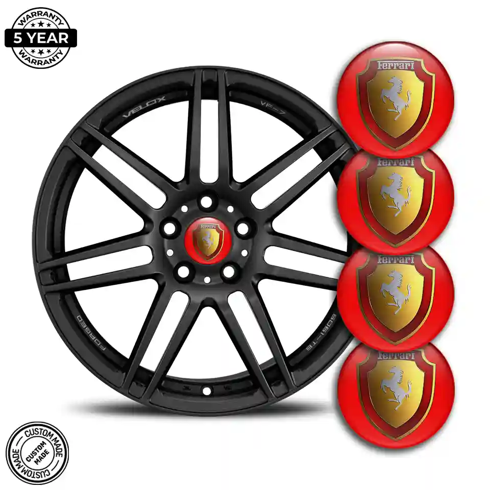 Ferrari Emblem Epoxy Self-Adhesive Stylish Design