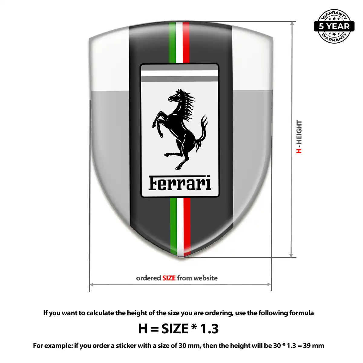 Ferrari Emblem Logo Elite Finish