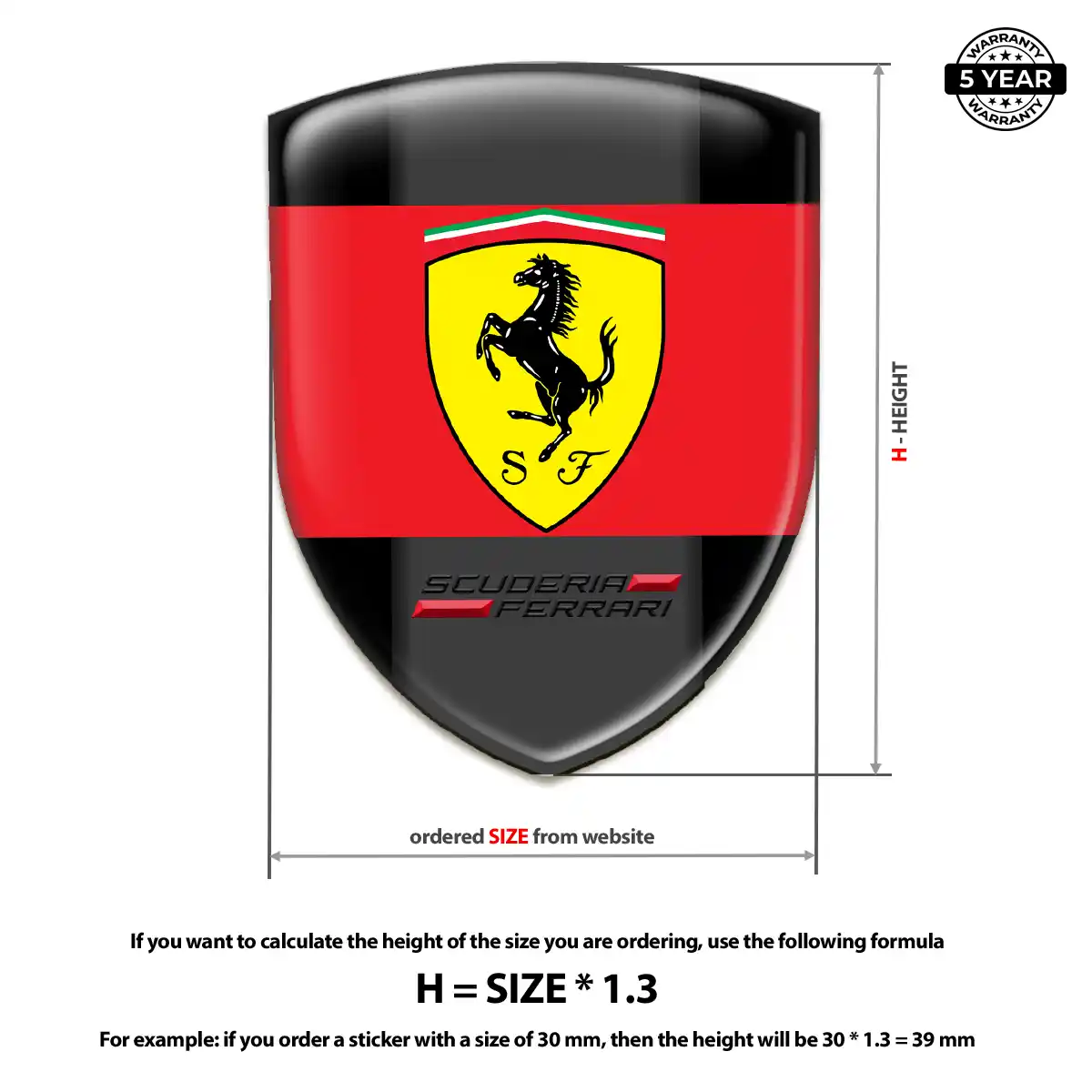 Ferrari Emblem Shield Refined Design