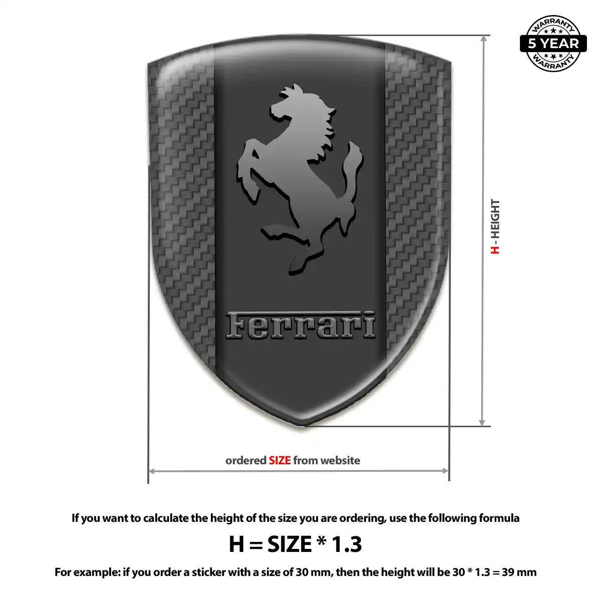 Ferrari Emblem Shield Sleek Style
