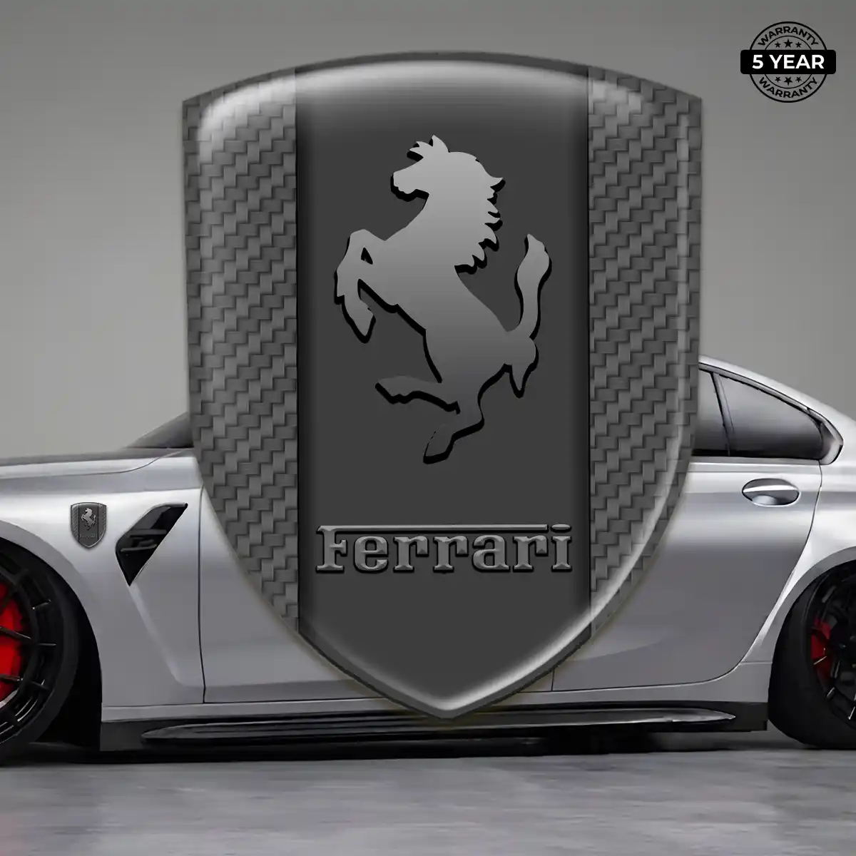 Ferrari Emblem Shield Sleek Style