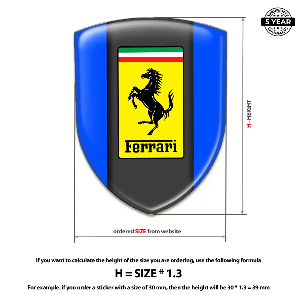 Ferrari Emblem Silicone Elite Finish