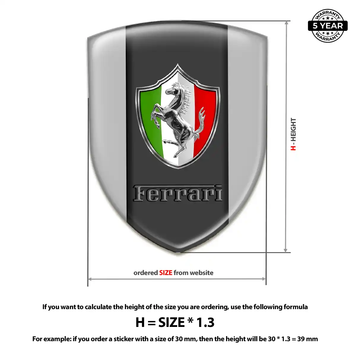 Ferrari Emblem Silicone Refined Design