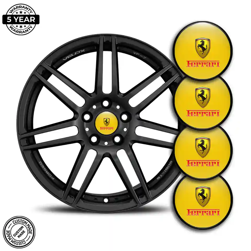 Ferrari Emblem Wheel Center Caps Premium Resin