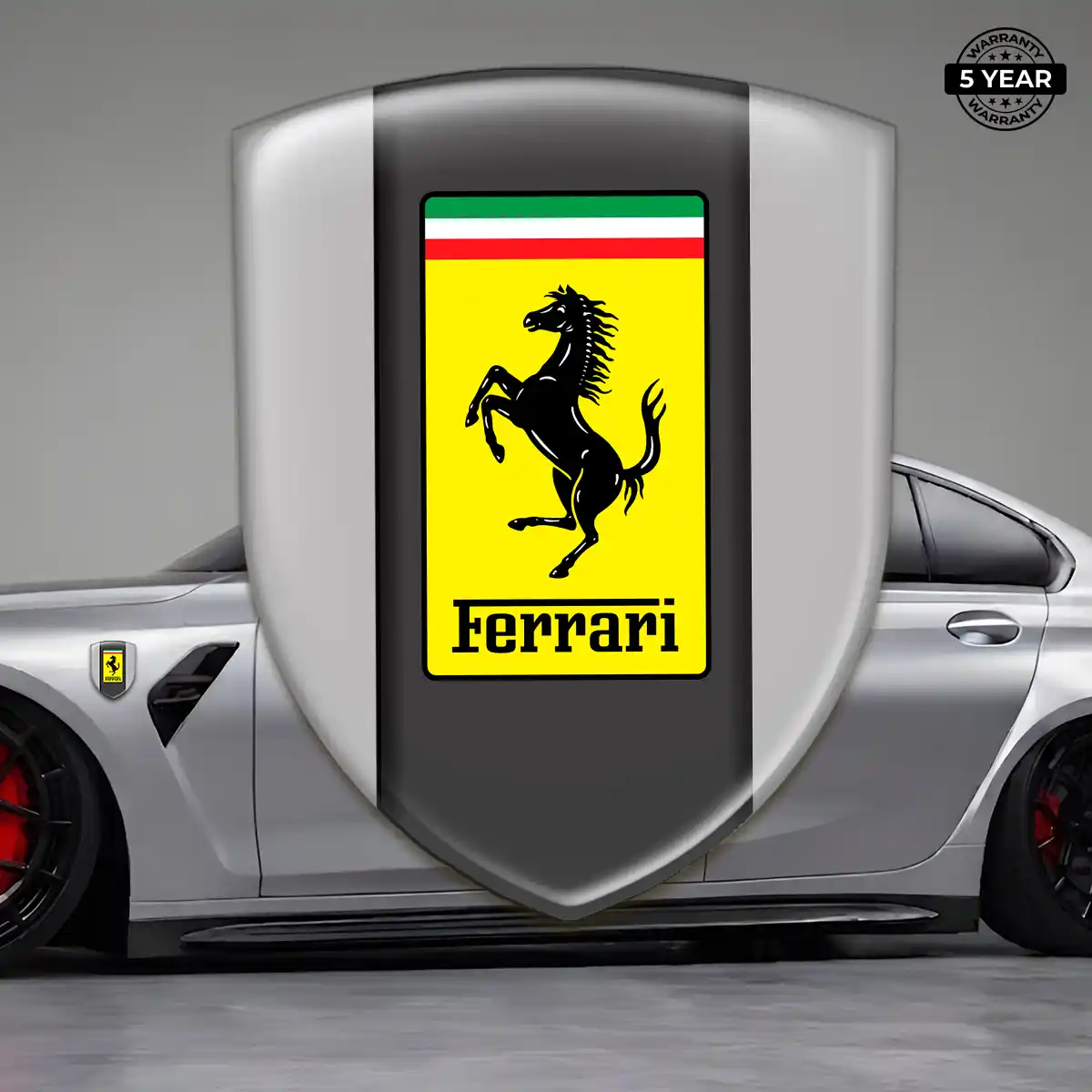 Ferrari Epoxy Domed Sticker Elite Finish