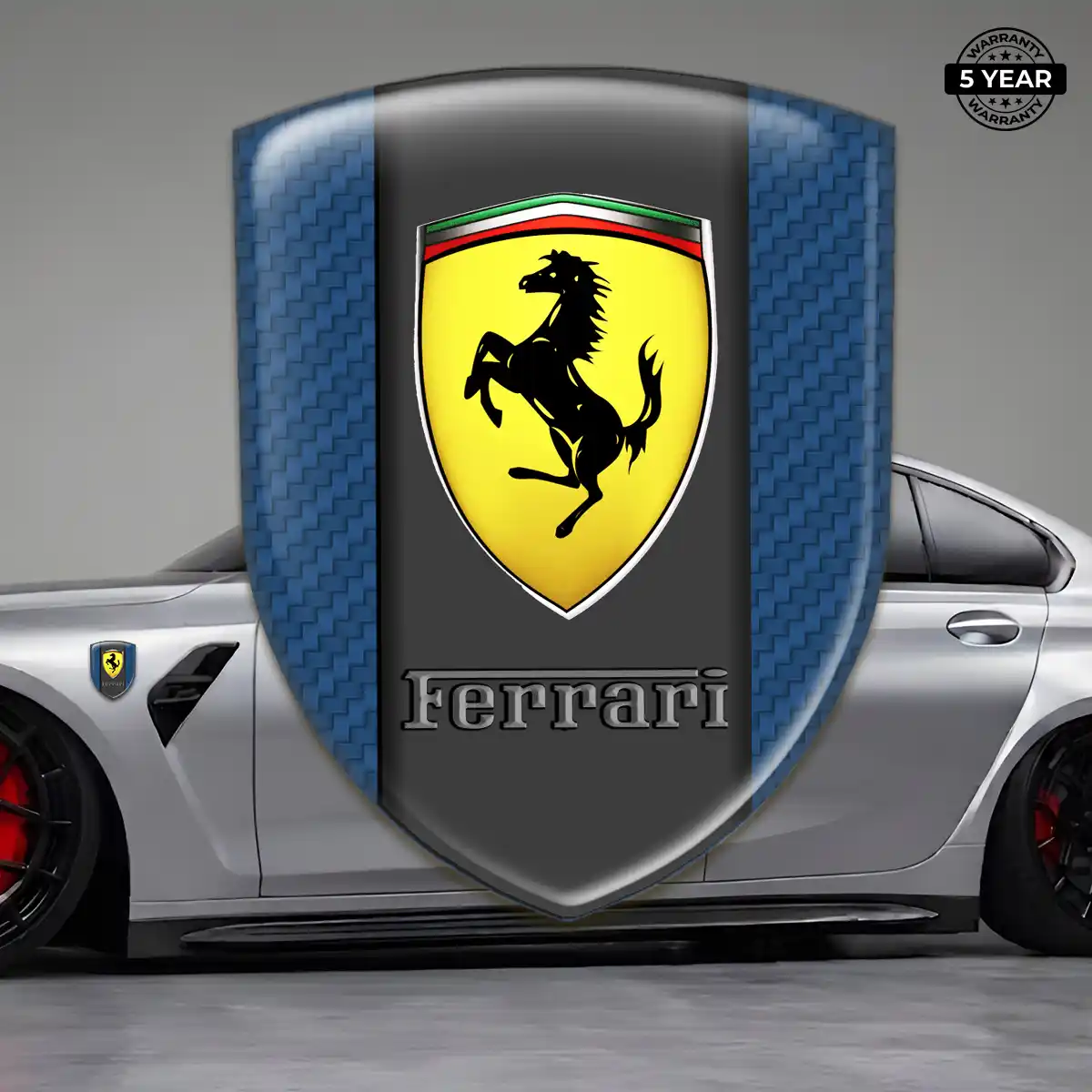 Ferrari Epoxy Domed Sticker Refined Design