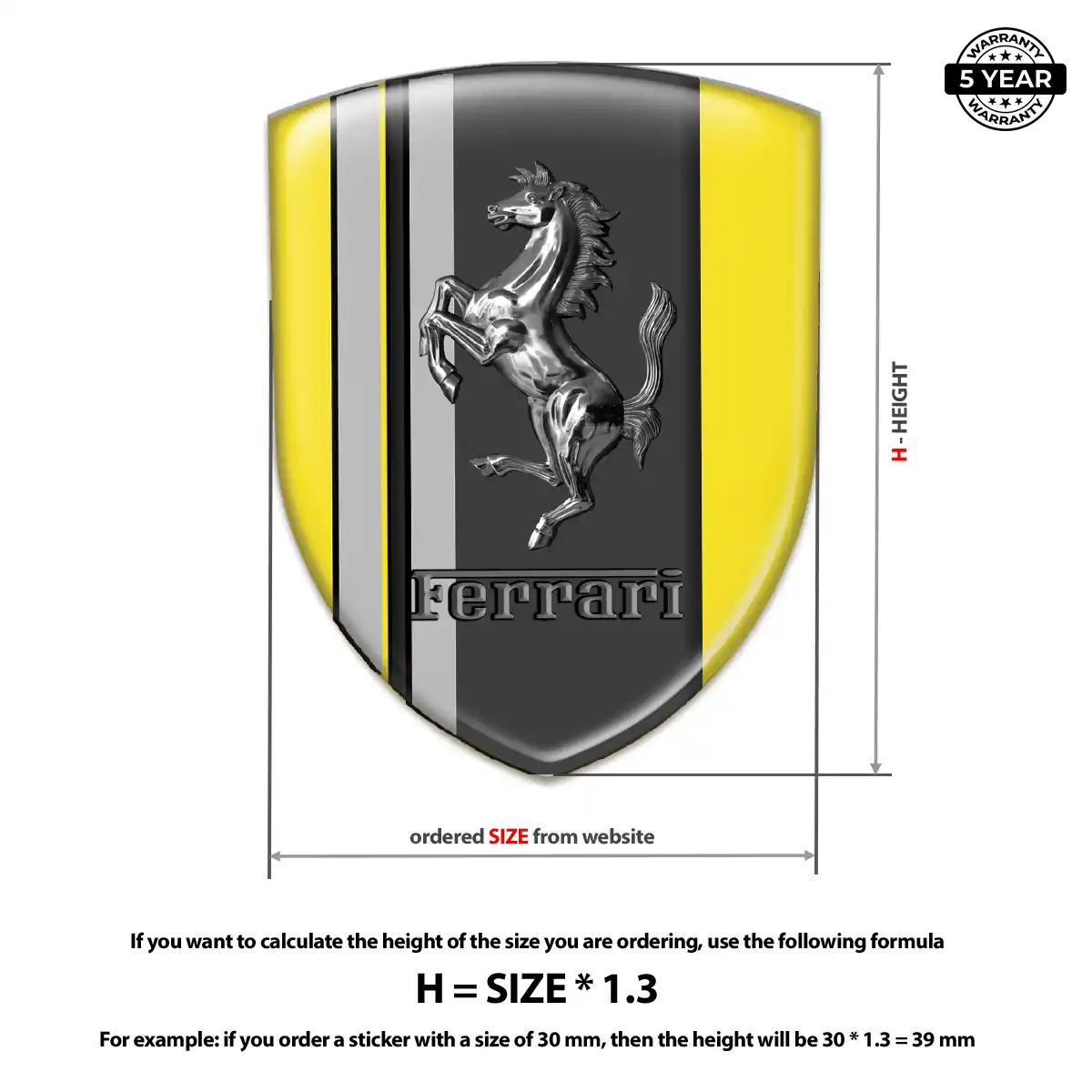 Ferrari Logo Badge Refined Design