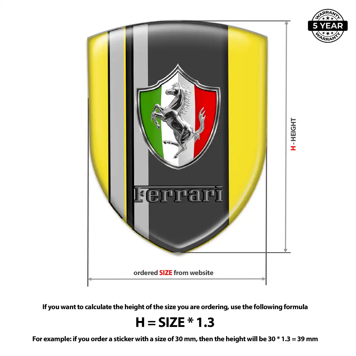 Ferrari Logo Badge Sleek Style