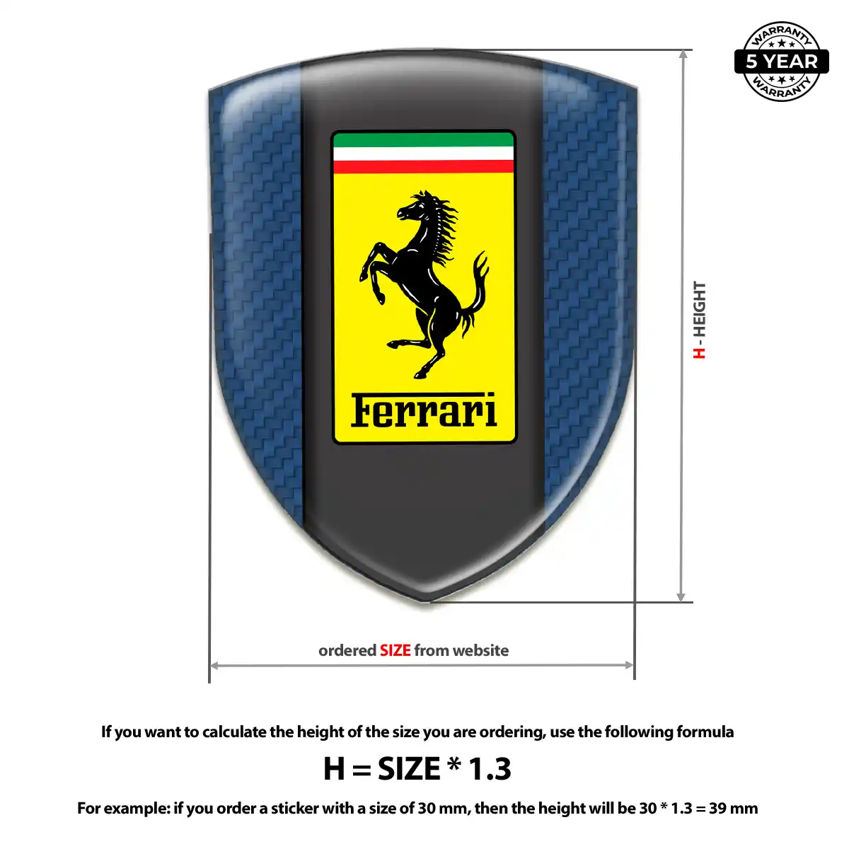 Ferrari Logo Emblem Elite Finish