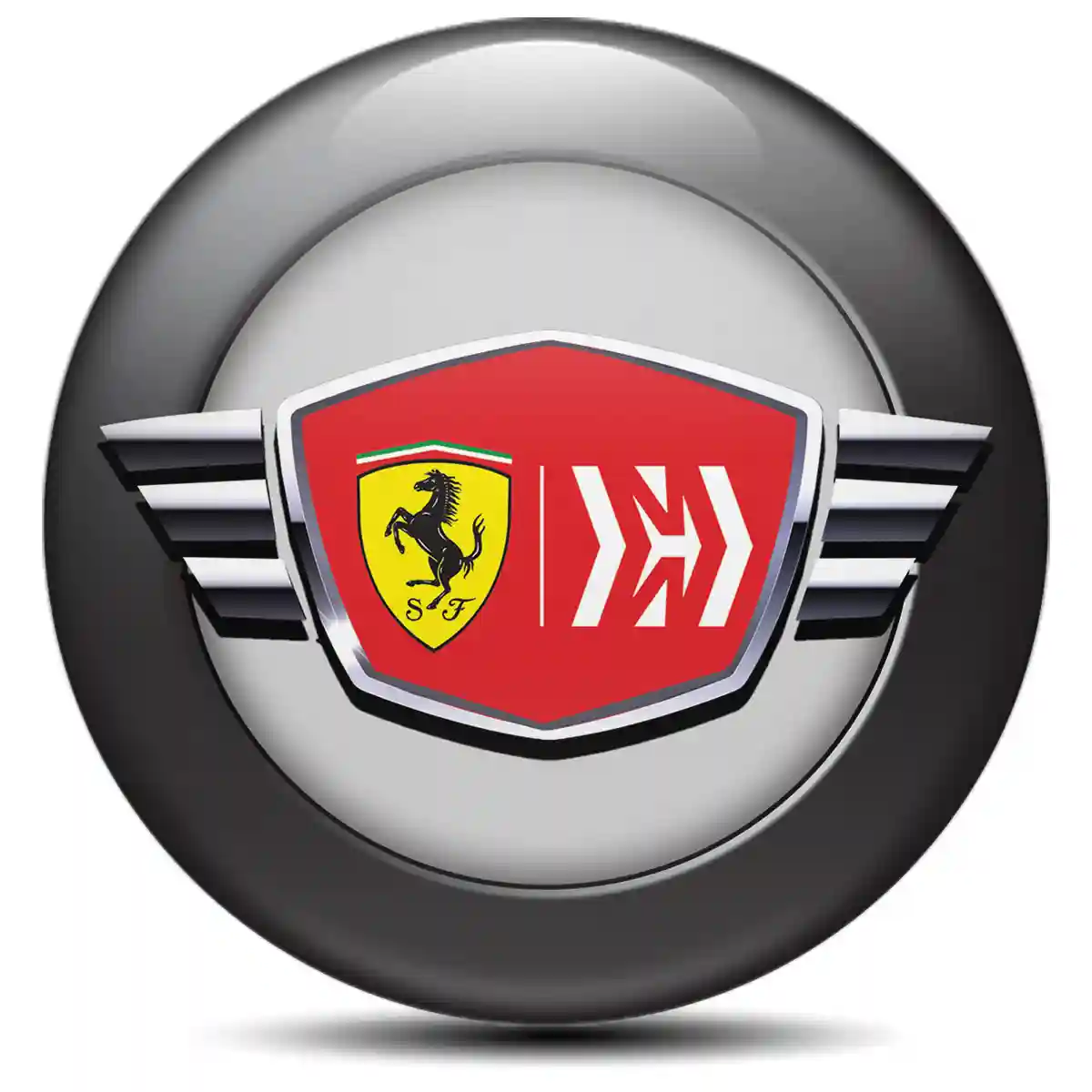 Ferrari Logo Silicone Badge High Quality