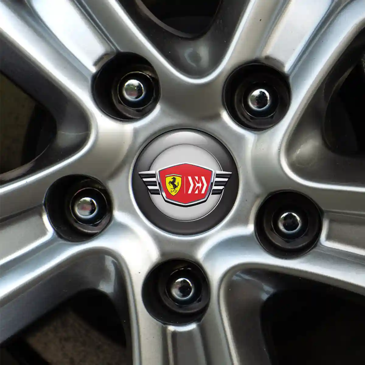 Ferrari Logo Silicone Badge High Quality