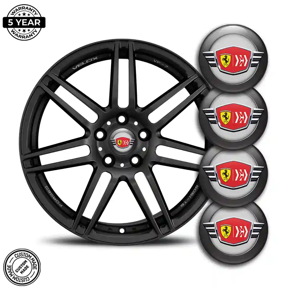 Ferrari Logo Silicone Badge High Quality