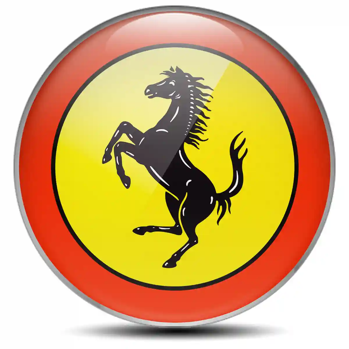 Ferrari Logo Silicone Badge Premium Quality