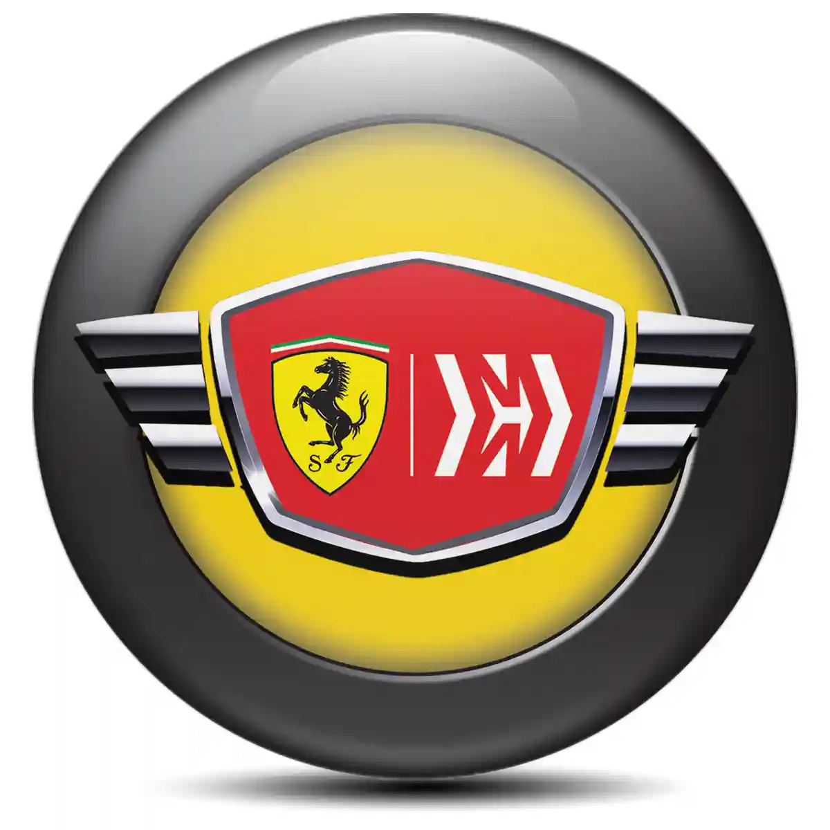 Ferrari Logo Silicone Badge Self-Adhesive Limited Edition