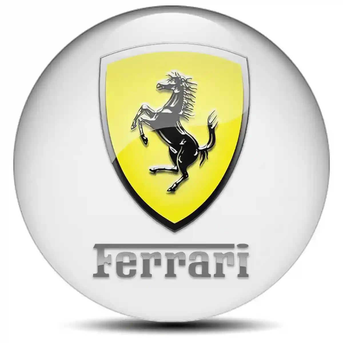 Ferrari Logo Silicone Badge Self-Adhesive Luxury Edition