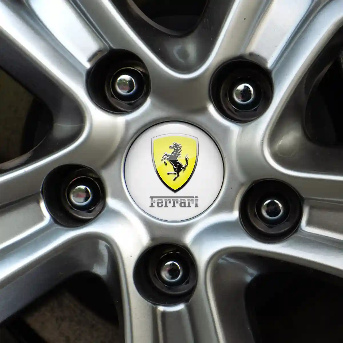 Ferrari Logo Silicone Badge Self-Adhesive Luxury Edition