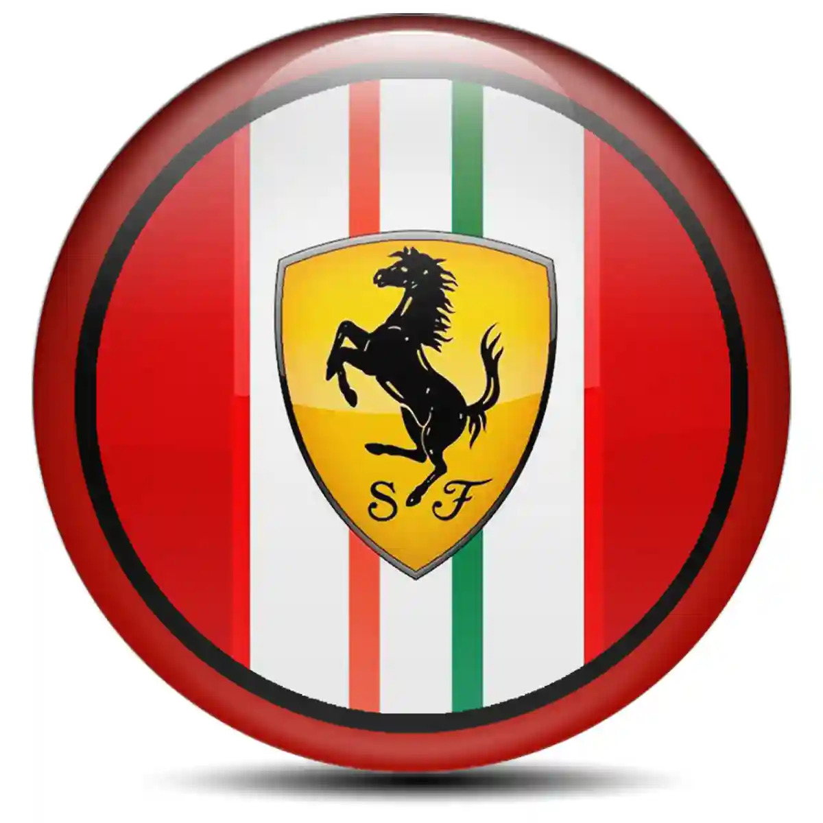 Ferrari Logo Silicone Emblem High Quality