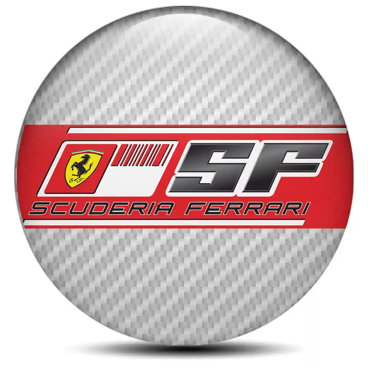 Ferrari Logo Silicone Emblem Self-Adhesive Luxury Edition