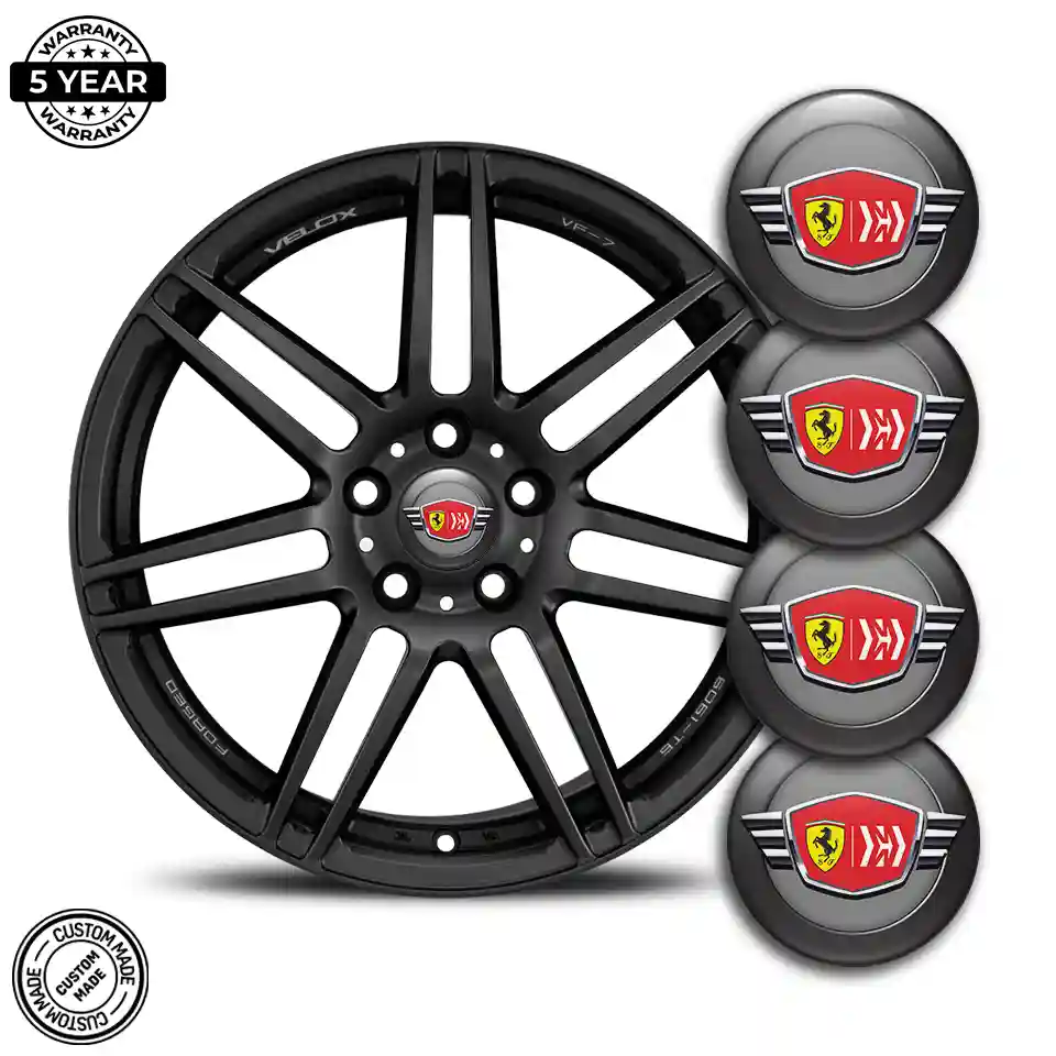 Ferrari Logo Silicone Emblem Self-Adhesive Premium Edition