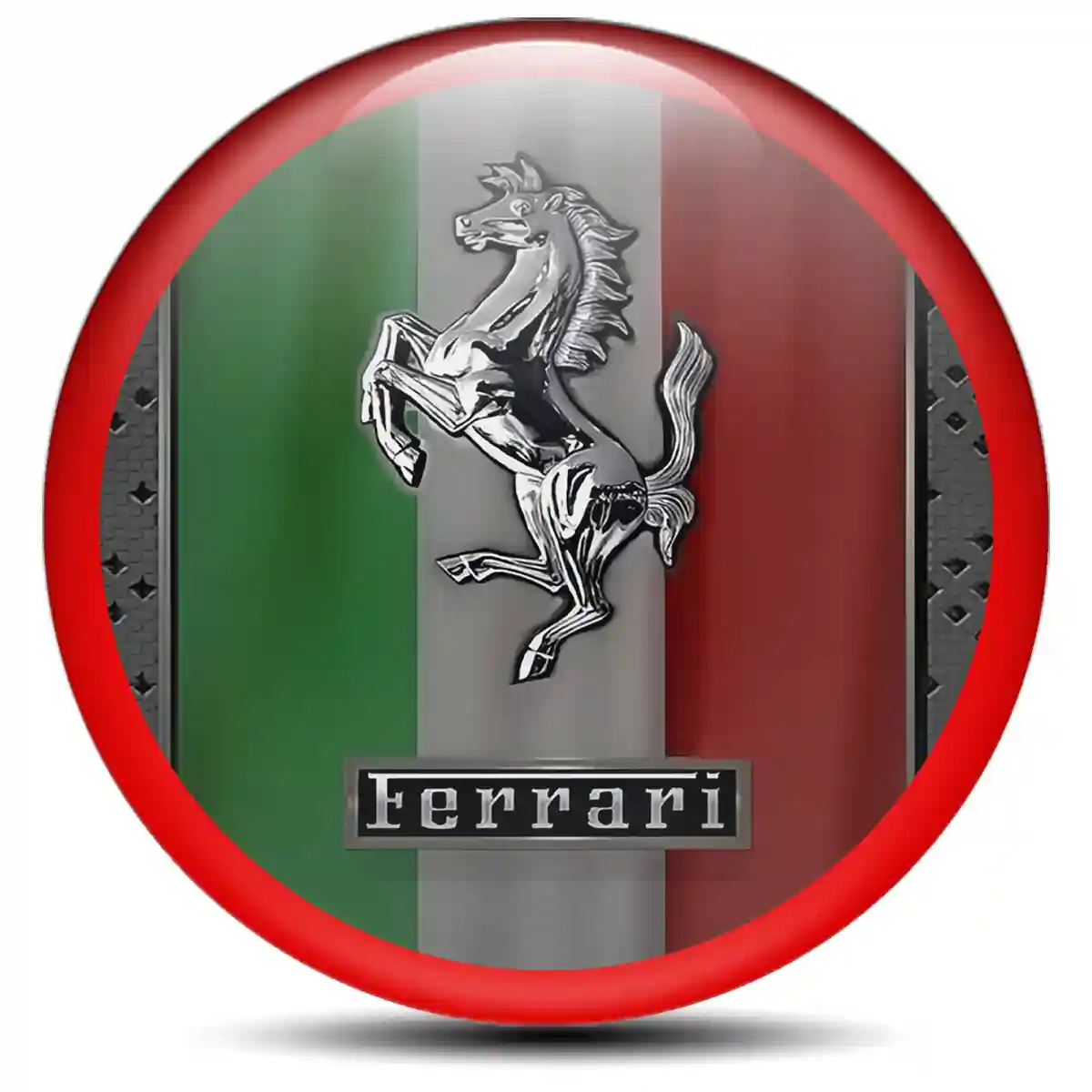 Ferrari Logo Silicone Sticker High Quality