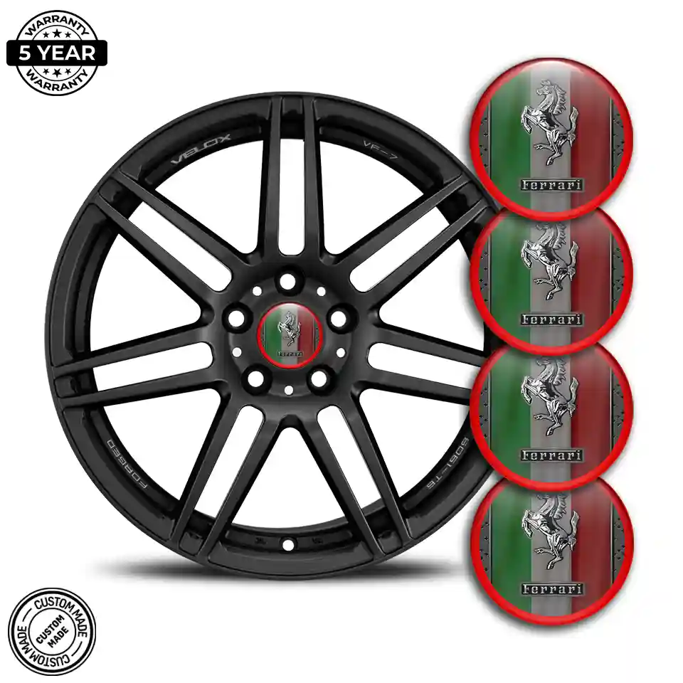Ferrari Logo Silicone Sticker High Quality