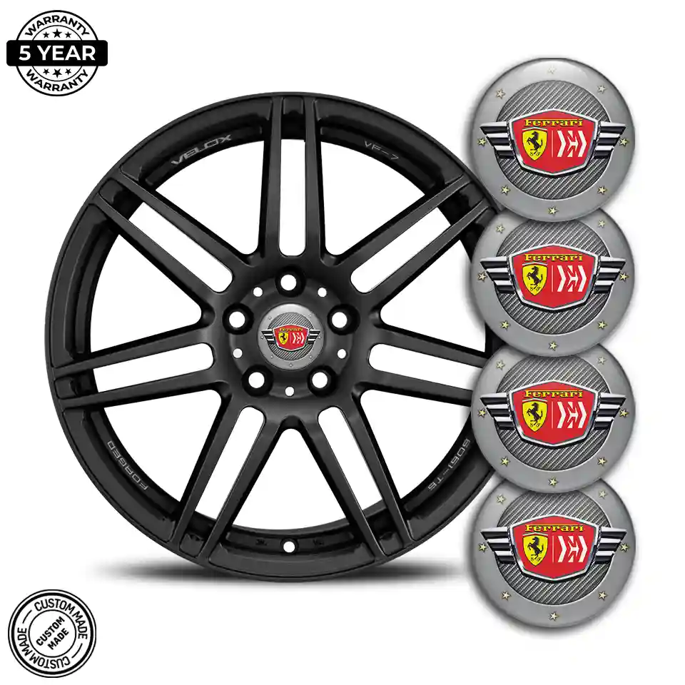 Ferrari Logo Silicone Sticker Premium Edition