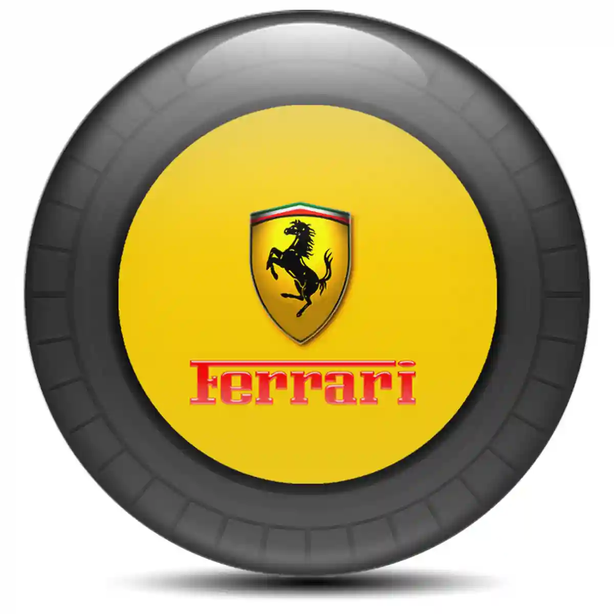 Ferrari Logo Silicone Sticker Premium Resin