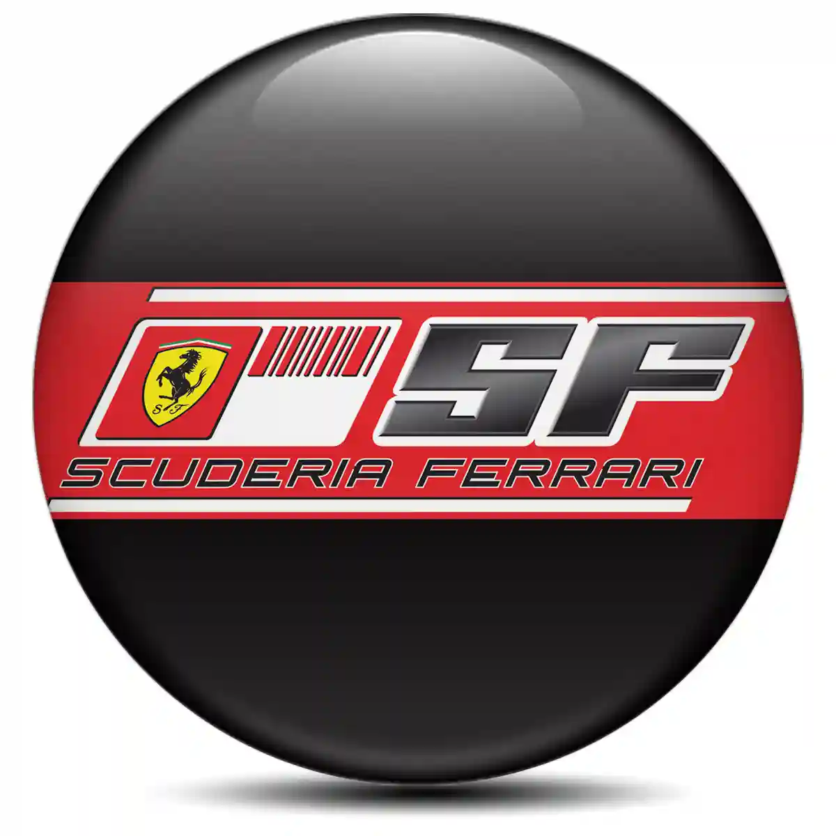 Ferrari Logo Silicone Sticker Self-Adhesive High Quality
