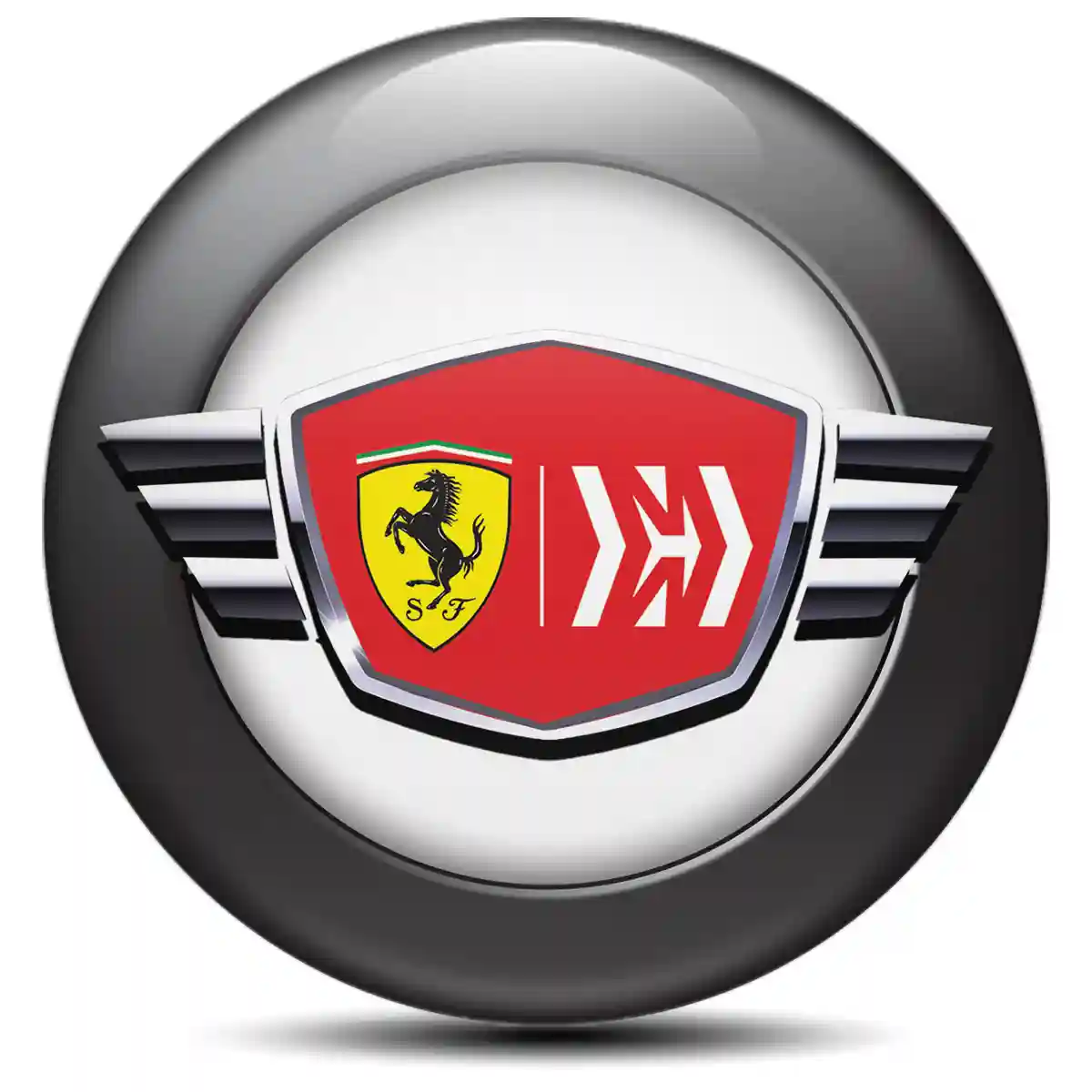 Ferrari Logo Silicone Sticker Self-Adhesive Luxury Edition
