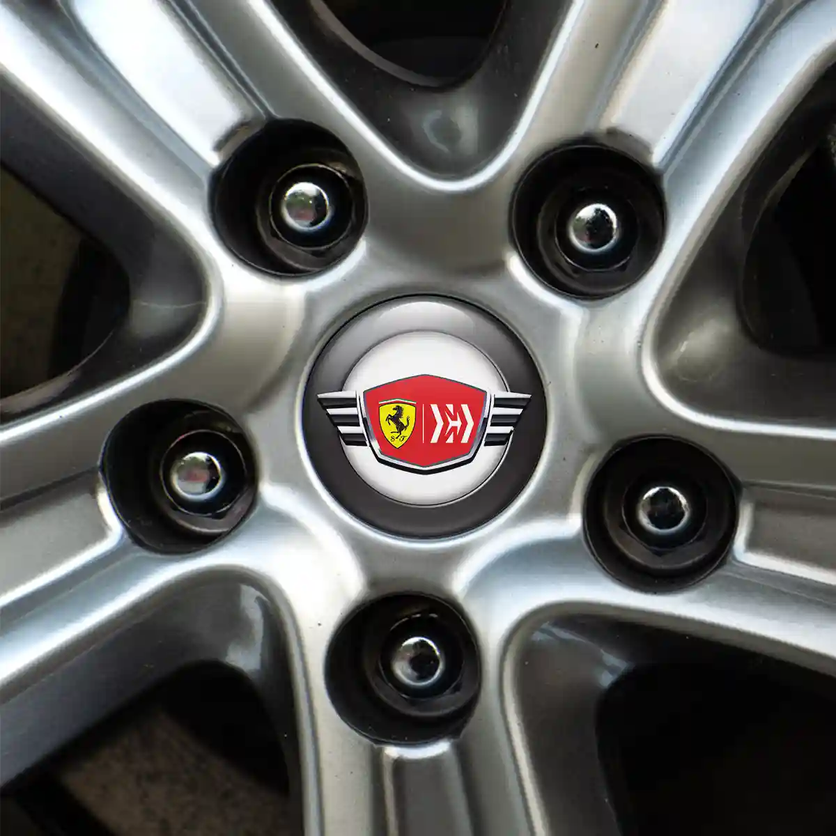 Ferrari Logo Silicone Sticker Self-Adhesive Luxury Edition