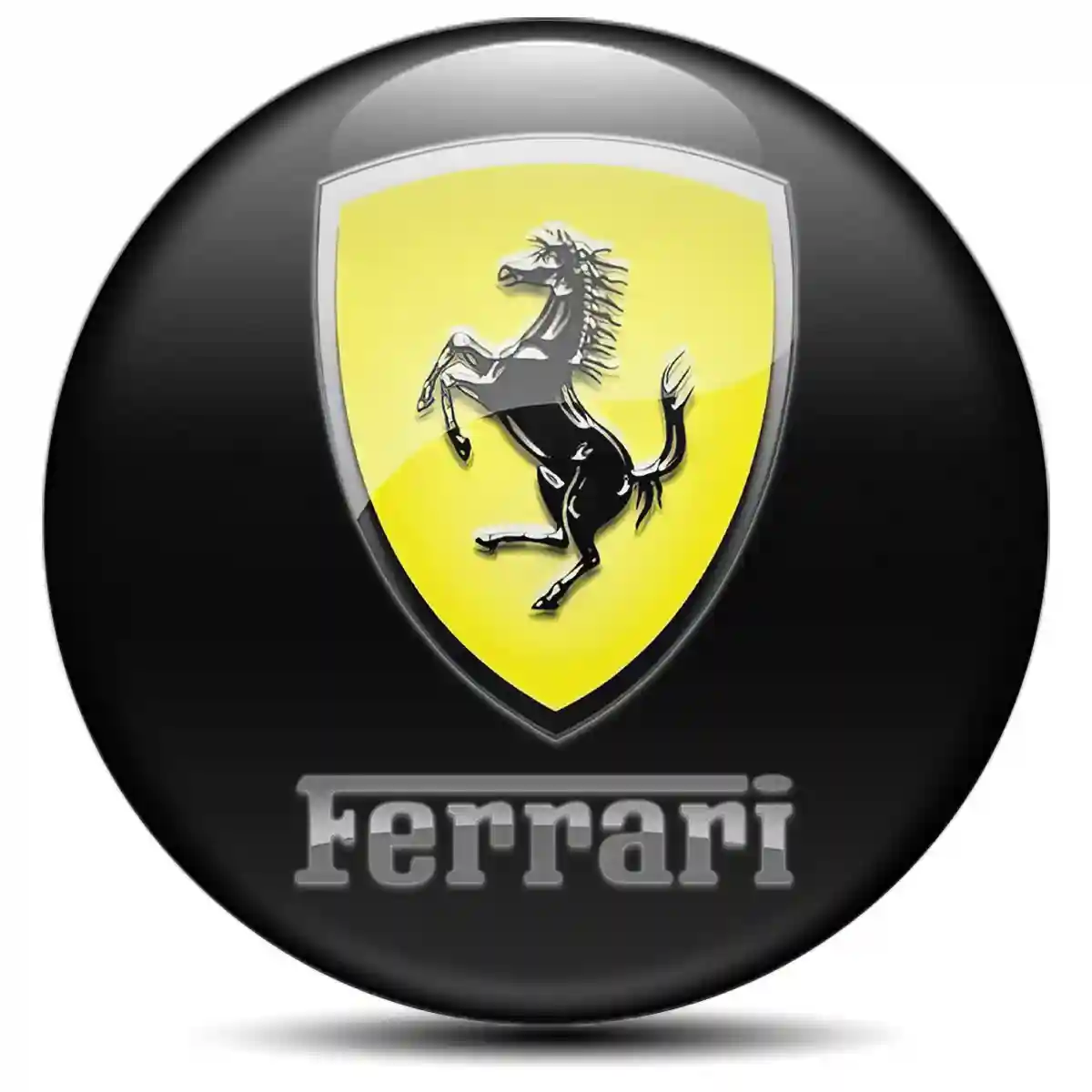 Ferrari Logo Silicone Sticker Self-Adhesive Stylish Design