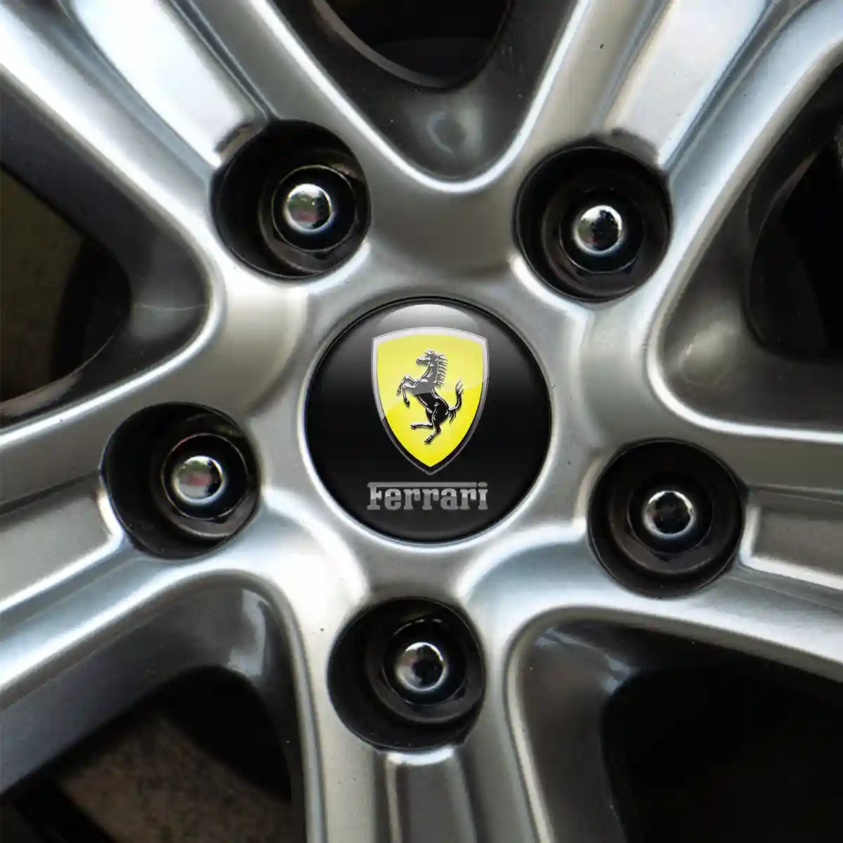 Ferrari Logo Silicone Sticker Self-Adhesive Stylish Design