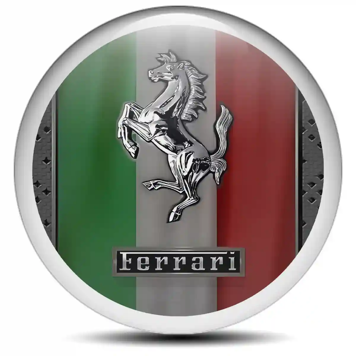Ferrari Logo Silicone Sticker Stylish Design