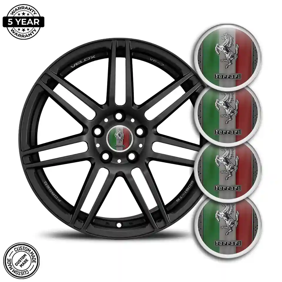 Ferrari Logo Silicone Sticker Stylish Design