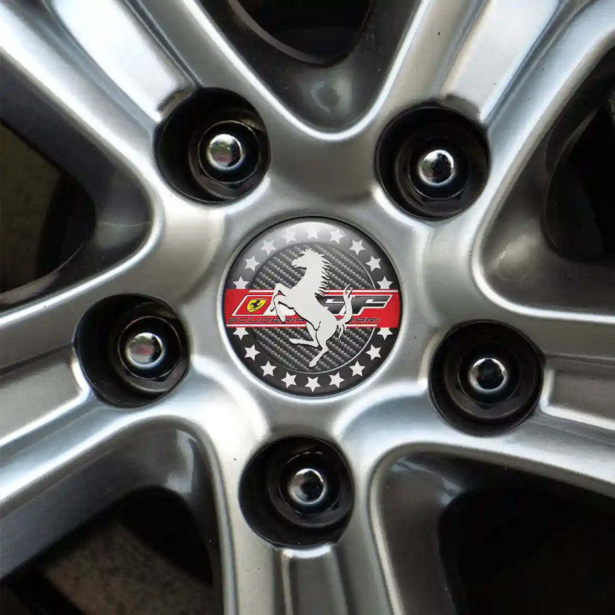 Ferrari Logo Sticker Premium Resin