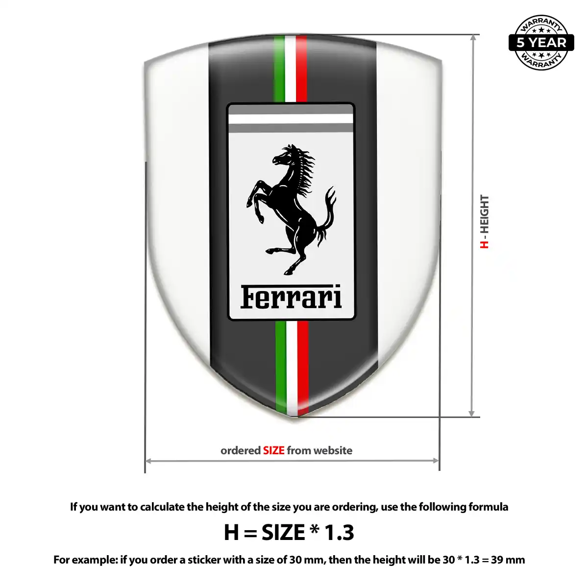 Ferrari Logo Sticker Refined Design