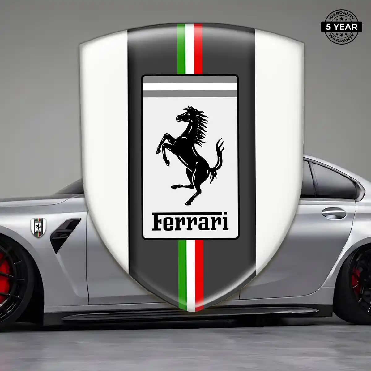 Ferrari Logo Sticker Refined Design