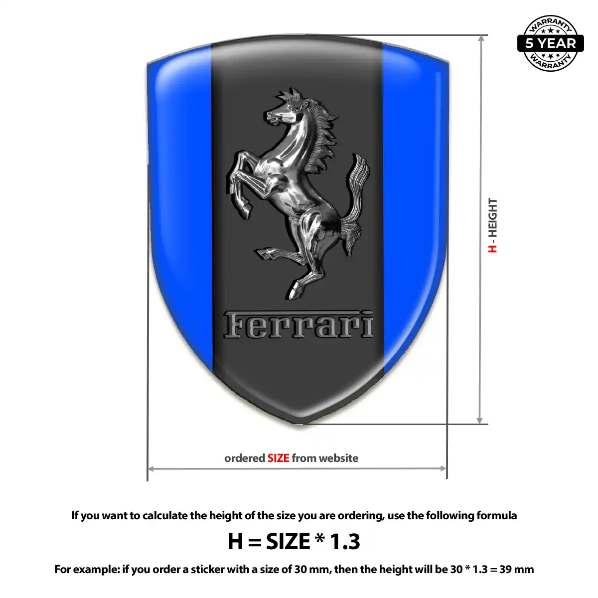 Ferrari Logo Sticker Sleek Style