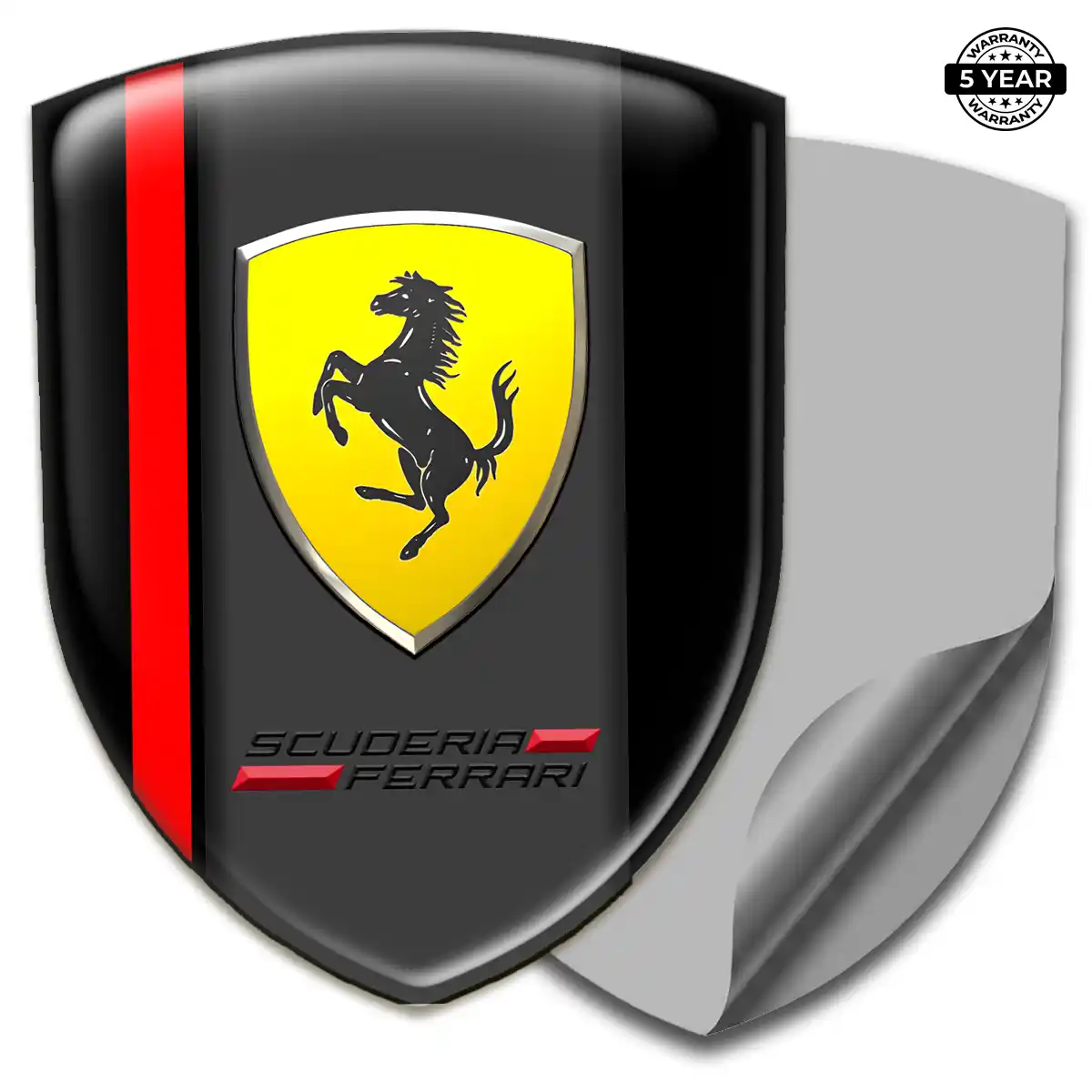 Ferrari Polyurethane Domed Sticker Refined Design