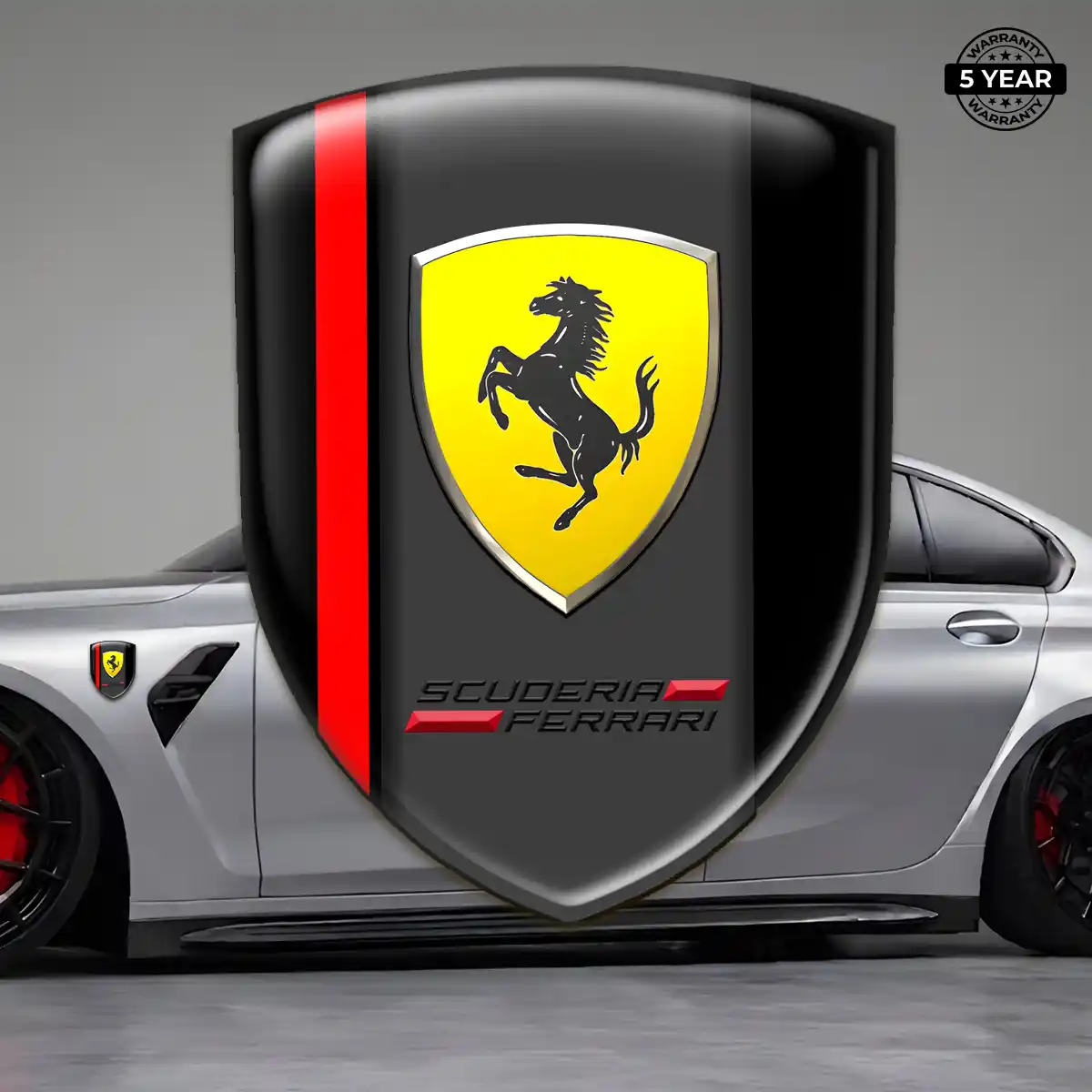 Ferrari Polyurethane Domed Sticker Refined Design